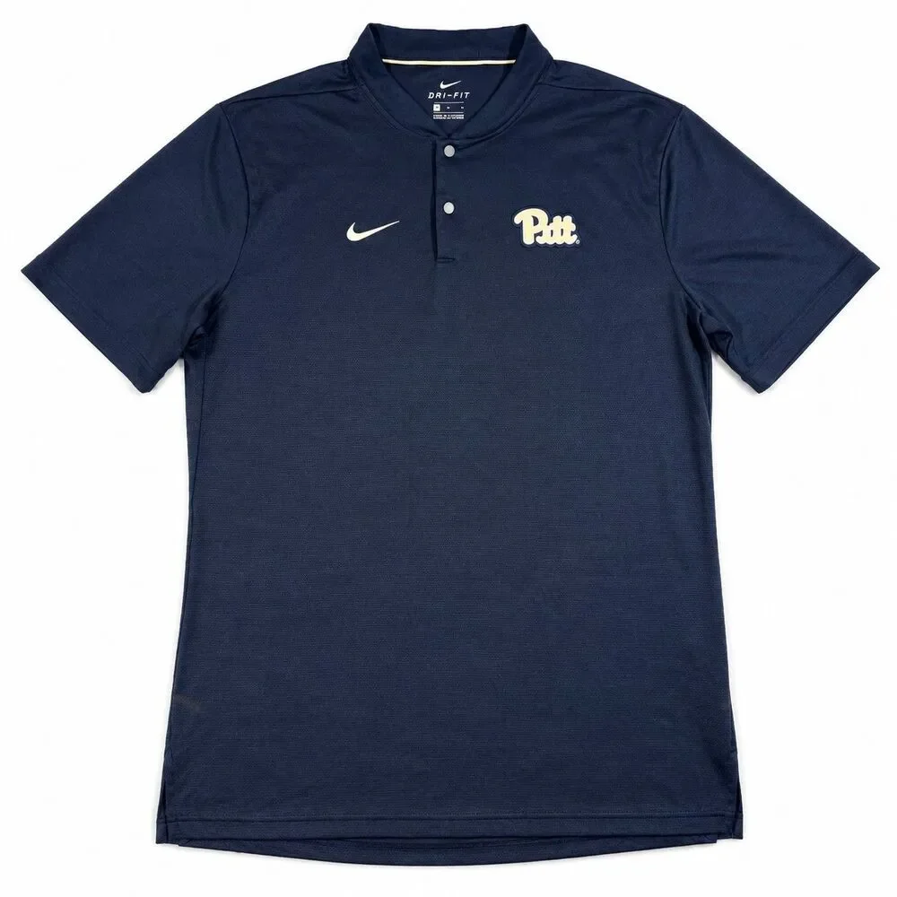 Mens Nike Pittsburgh Panthers Short Sleeve Blade Collar Polo Shirt Medium